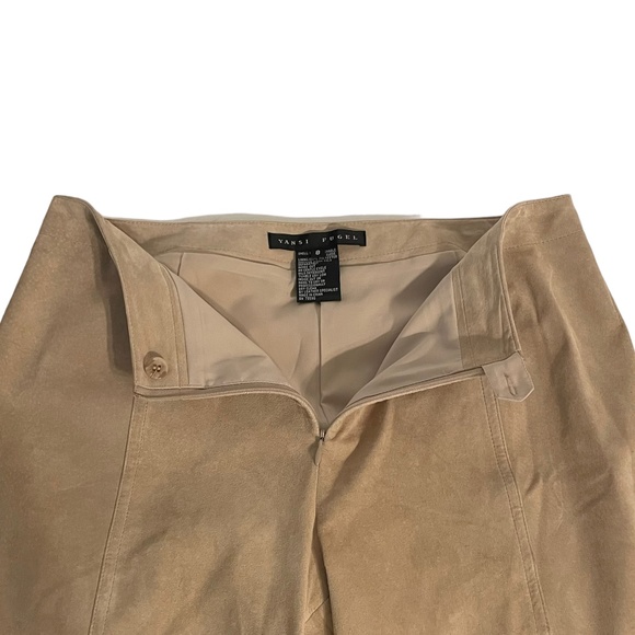 Yansi Fugel Suede Leather Pants Size 8 - Picture 3 of 5